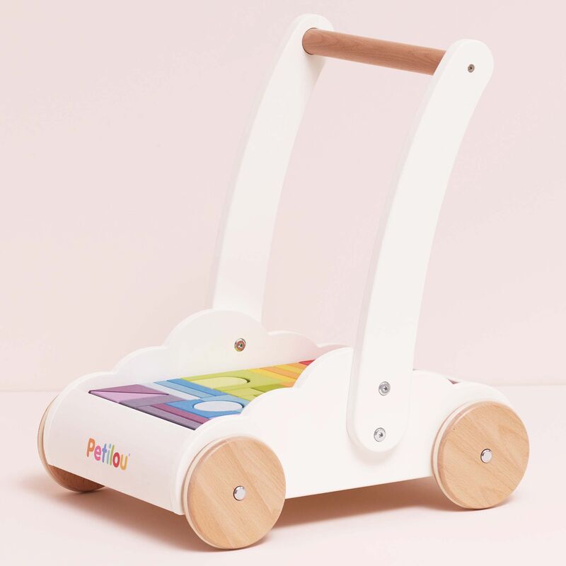 Rainbow Baby Walker & Puzzle - 45 Blocks | My Little Wallaby