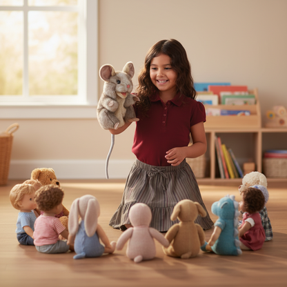 Grey Mouse Puppet - PAL Award Winner