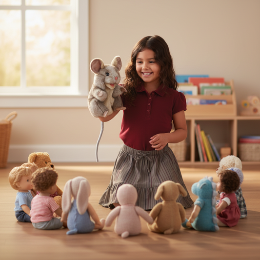 Grey Mouse Puppet - PAL Award Winner