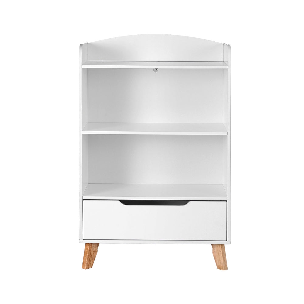 Keezi Kids 3-Tier Bookshelf with Drawer – White