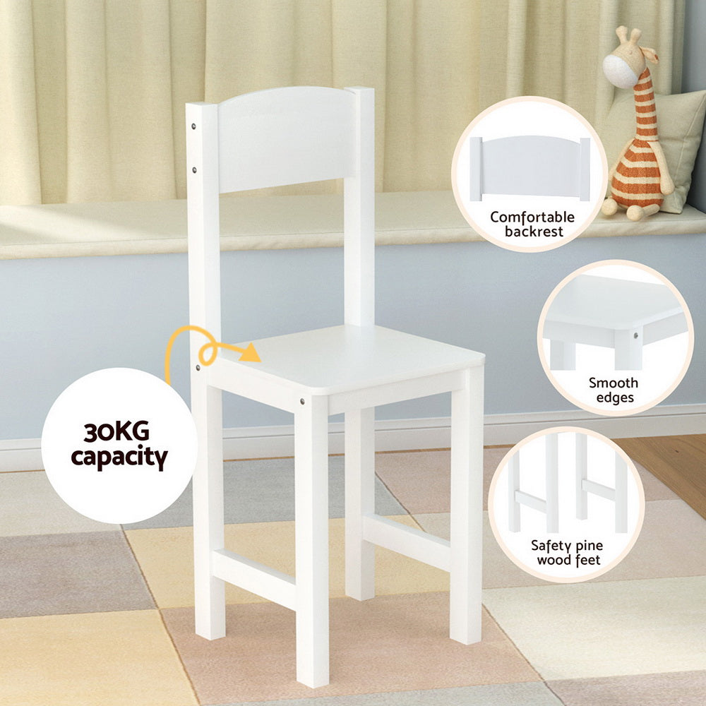 Keezi Kids Study Table and Chair Set with Storage Cabinet