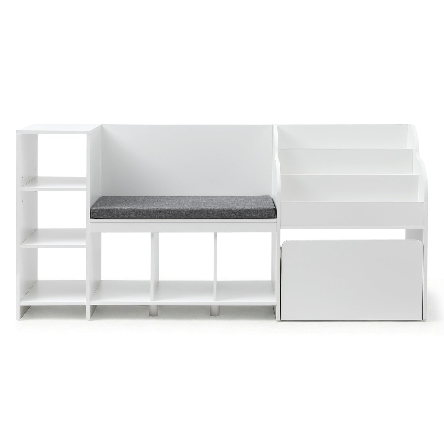 Keezi Kids Bookshelf with Sling Pouches and Storage Drawer