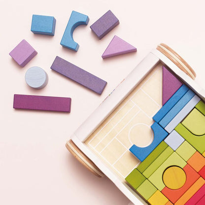Rainbow Baby Walker & Puzzle - 45 Blocks | My Little Wallaby