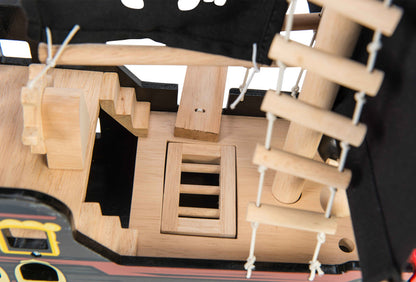 Barborossa Pirate Ship With 2 Wooden Characters