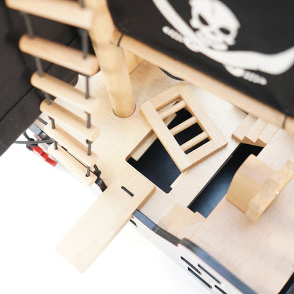 Barborossa Pirate Ship With 2 Wooden Characters