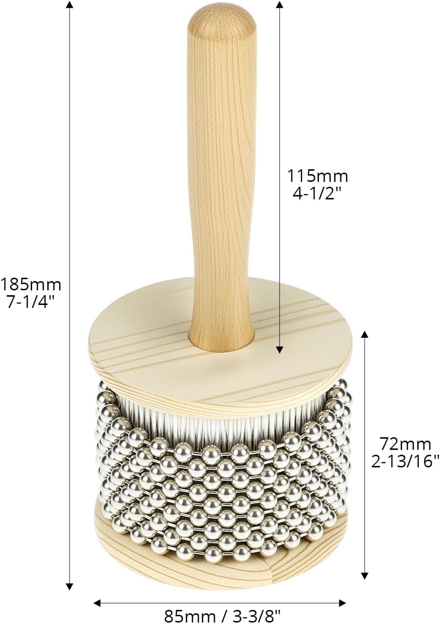 Wooden Cabasa Percussion Instrument