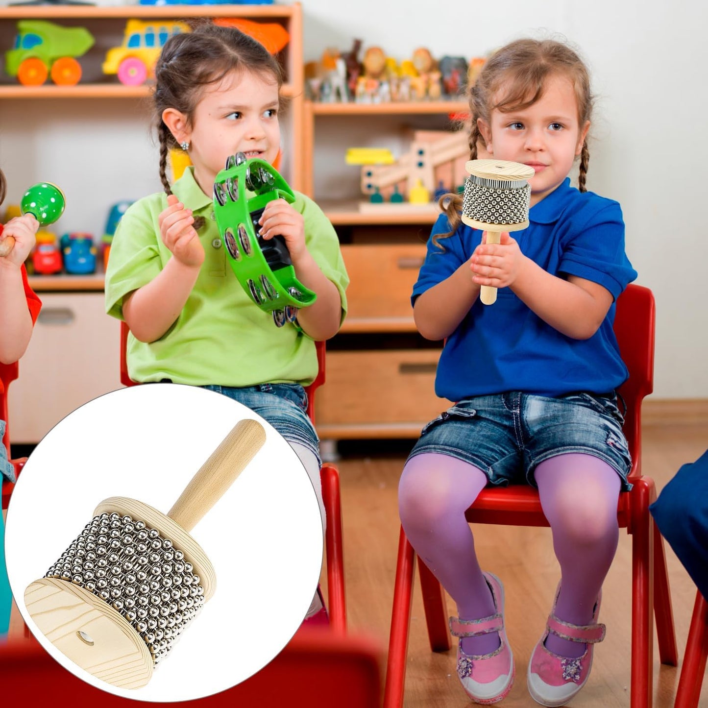 Wooden Cabasa Percussion Instrument