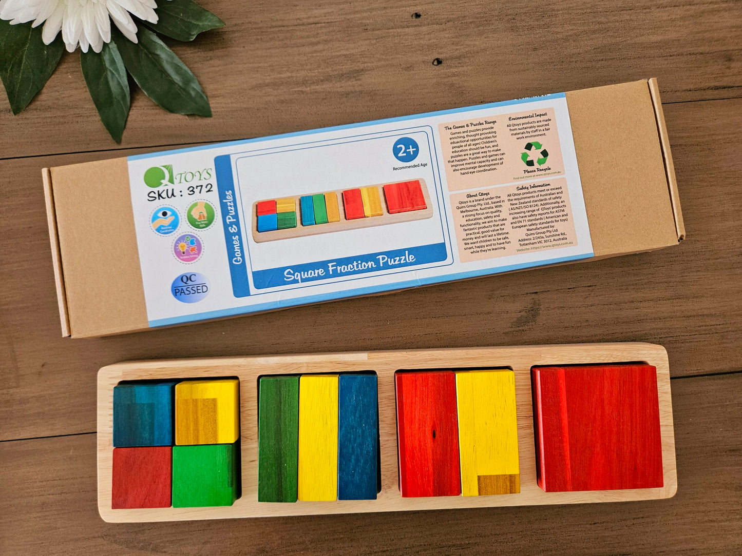 Square Fraction Puzzle - Educational Tool