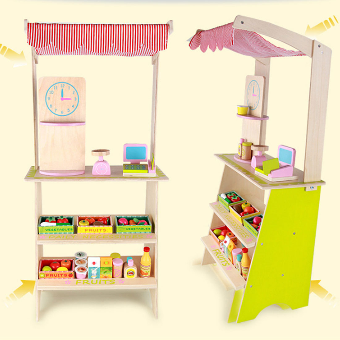 Wooden Pretend Play Marketplace Stand | My Little Wallaby