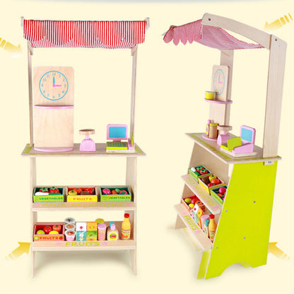 Wooden Pretend Play Marketplace Stand | My Little Wallaby