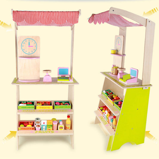 Wooden Pretend Play Marketplace Stand | My Little Wallaby