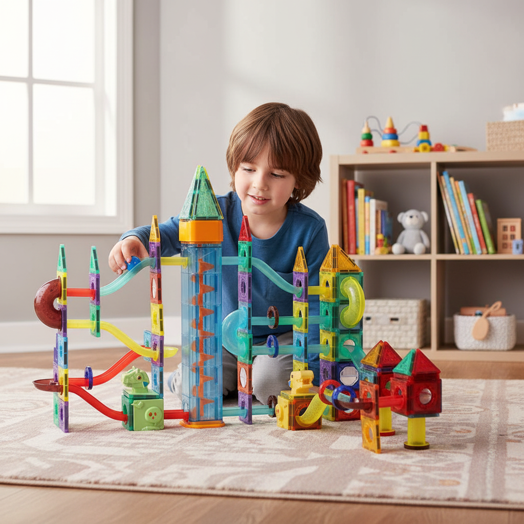 Kids Magnetic Tiles Blocks Dinosaur 186PCS