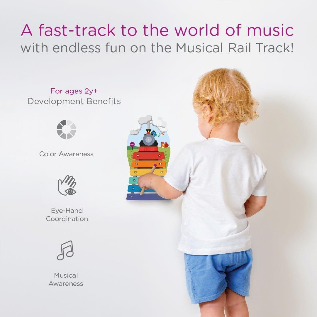 Oribel VertiPlay Wall Toy:  Musical Rail Track Xylophone-2029387303360794626